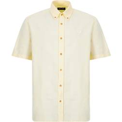 Fred Perry Overdyed Short Sleeve Shirt - Butter Icing