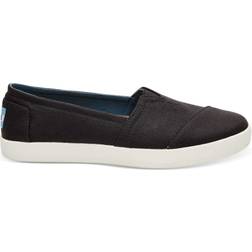 Toms Avlon Slip-On Black Coated Canvas Female