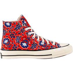 Converse Paisley Prints Chuck 70 High Top - Habanero Red/Egret/Rush Blue