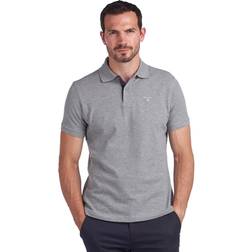 Barbour Pique Polo T Shirt Grey