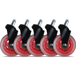 L33T Casters for gaming Chairs Red Bordsben 11.4cm 5st