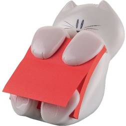 3M Post-it Z-Notes Cat Dispenser + 1 Poppy Colour Super Sticky Z-Notes 76x76mm