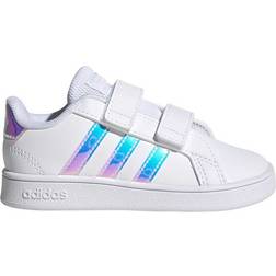 adidas Infant Grand Court - Cloud White/Cloud White/Dash Grey