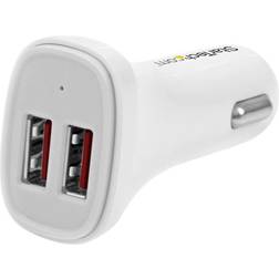 StarTech StarTech.com USB2PCARWHS White Dual-Port USB Car Charger 24W/4.8A