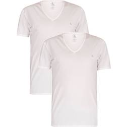 Calvin Klein Ck One Cotton V-Neck T-Shirts 2-Pack - White