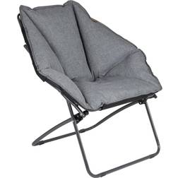 Bo-Camp Chaise de Relaxation Gris Camping Jardin Salon Balcon Plage Extérieur