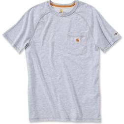 Carhartt Force Cotton Delmont Short Sleeve T-shirt - Heather Grey