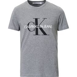 Calvin Klein Slim Logo T-shirt - Mid Grey Heather