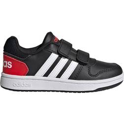 adidas Kid's Hoops 2.0 - Core Black/Cloud White/Vivid Red