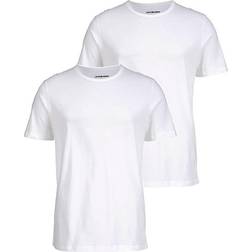 Jack & Jones JACBASIC Crew Neck Tee SS 2 Pack Blanc