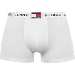 Tommy Hilfiger Logo Waistband Cotton Blend Trunks - Pvh Classic White