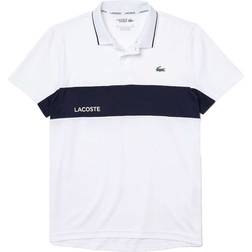 Lacoste Colourblock Breathable Resistant T-shirt - White/Navy Blue/White