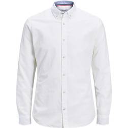 Jack & Jones Button Down Linen Shirt - White