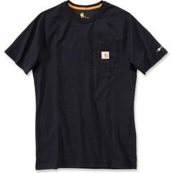 Carhartt Force Cotton Delmont Short Sleeve T-shirt - Black