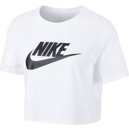 Nike Women's Sportswear Essential Cropped T-shirt - White/Black