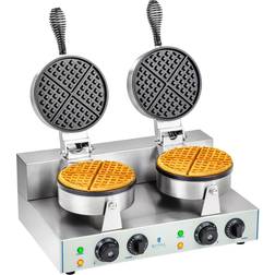 Royal Catering Gaufrier Rond 2 x 1.300 Watts RCWM-2600-R