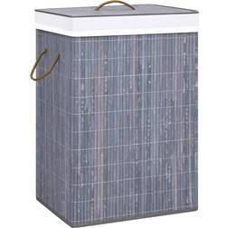 vidaXL Wasmand Bamboe Grijs 1 Vak