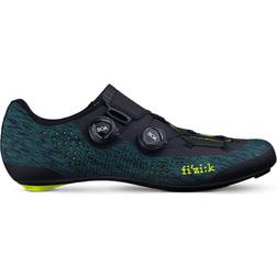 Fizik R1 Infinito Knit - Petroleum Blue Knit/Yellow Fluo