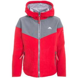 Trespass Bieber Boy's Full Zip Fleece Hoodie - Red