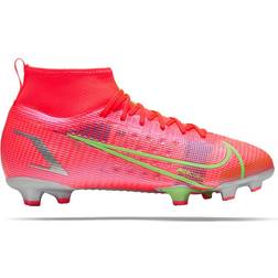 Nike Mercurial Superfly 8 Pro FG GS - Bright Crimson/Indigo Burst/White/Metallic Silver