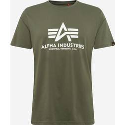 Alpha Industries Camiseta - Oliva/Blanco