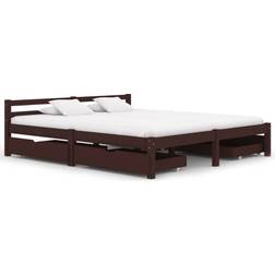 vidaXL Bed Frame with 4 Drawers 60cm