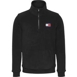 Tommy Hilfiger Half Zip Polar Fleece Sweatshirt - Black