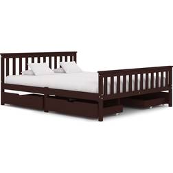 vidaXL Bed Frame with 4 Drawers 82cm