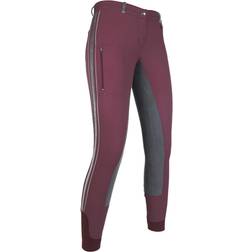 HKM Velluto Stripe Silicone Full Seat Riding Breeches Women