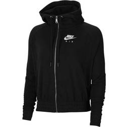 Nike Air Full Zip Fleece Hoodie - Black/White