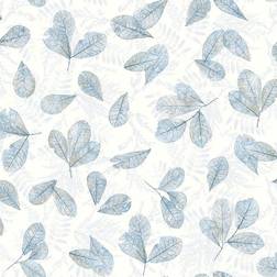 Galerie Papier peint Leaves Blanc et bleu Noordwand Multicolore Evergreen