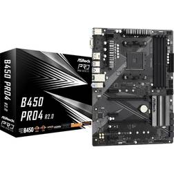 Asrock B450 Pro4 R2.0 Moederbord Socket