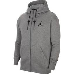 Nike Jordan Jumpman Air Fleece Full-Zip Hoodie - Carbon Heather/Carbon Heather/Black/Black