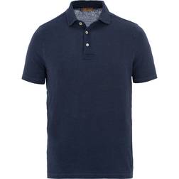 Stenströms Linen Polo Shirt - Navy