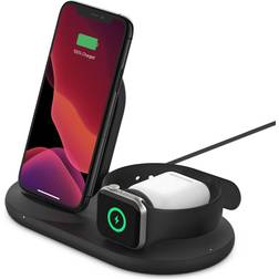 Belkin Caricabatteria Wireless 3 in 1 Stazione di Ricarica Wireless da 7.5 W Nero