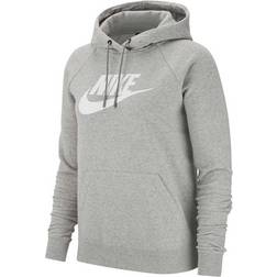 NIKE Sportswear Essential Hoodie - Dark Gray Heather/Matte Silver/White