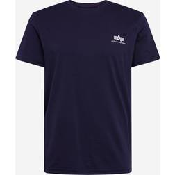 Alpha Industries Basic T Small Logo T-shirt - Navy Blue/White