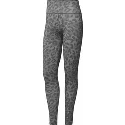 Adidas Believe This Graphic Long Leggings Women - Grey Three/Black