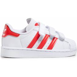 adidas Kid's Superstar - Cloud White/Vivid Red/Cloud White