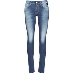 Replay Hyperflex New Luz Skinny Fit High Waist Jeans - Medium Blue