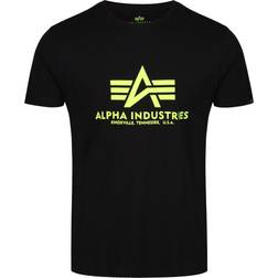 Alpha Industries Basic T Neon Print T-shirt - Neongeel/Zwart