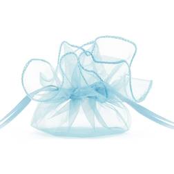 PartyDeco Party Bags Organza Pouches Light Sky Blue 20-pack