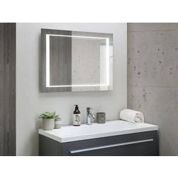 Beliani Miroir Mural De Forme Rectangulaire Sans Cadre 80 x 60 cm