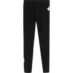 DSquared2 Sweatpants with D2 Leaf Print - Black/White