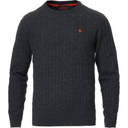 Morris Merino Cable O-Neck Grey