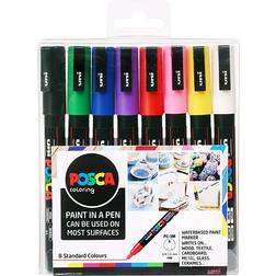 Uni Posca PC-3M Standard Colours Fine Bullet 8-pack