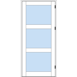 Sparvinduer FD0003 Yderdør Klart glas (70x170cm)