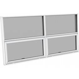 Sparvinduer FT0204 Træ Tophængte vinduer Vindue med 2-lags glas 78x74cm