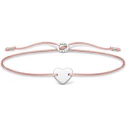 Thomas Sabo Charm Club Heart Bracelet - Silver/Pink