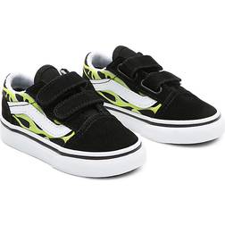 Vans Toddler Slime Flame Old Skool V - Black/True White